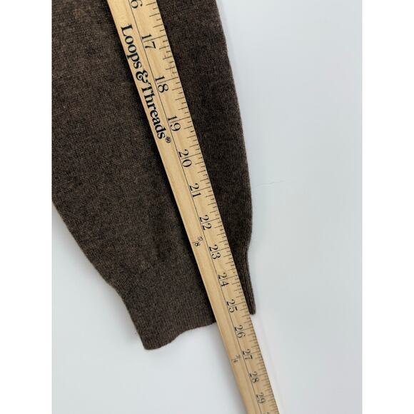 Quince 100% Mongolian Cashmere Full Zip Hoodie Brown Large Soft Luxe Knit - Picture 5 of 9